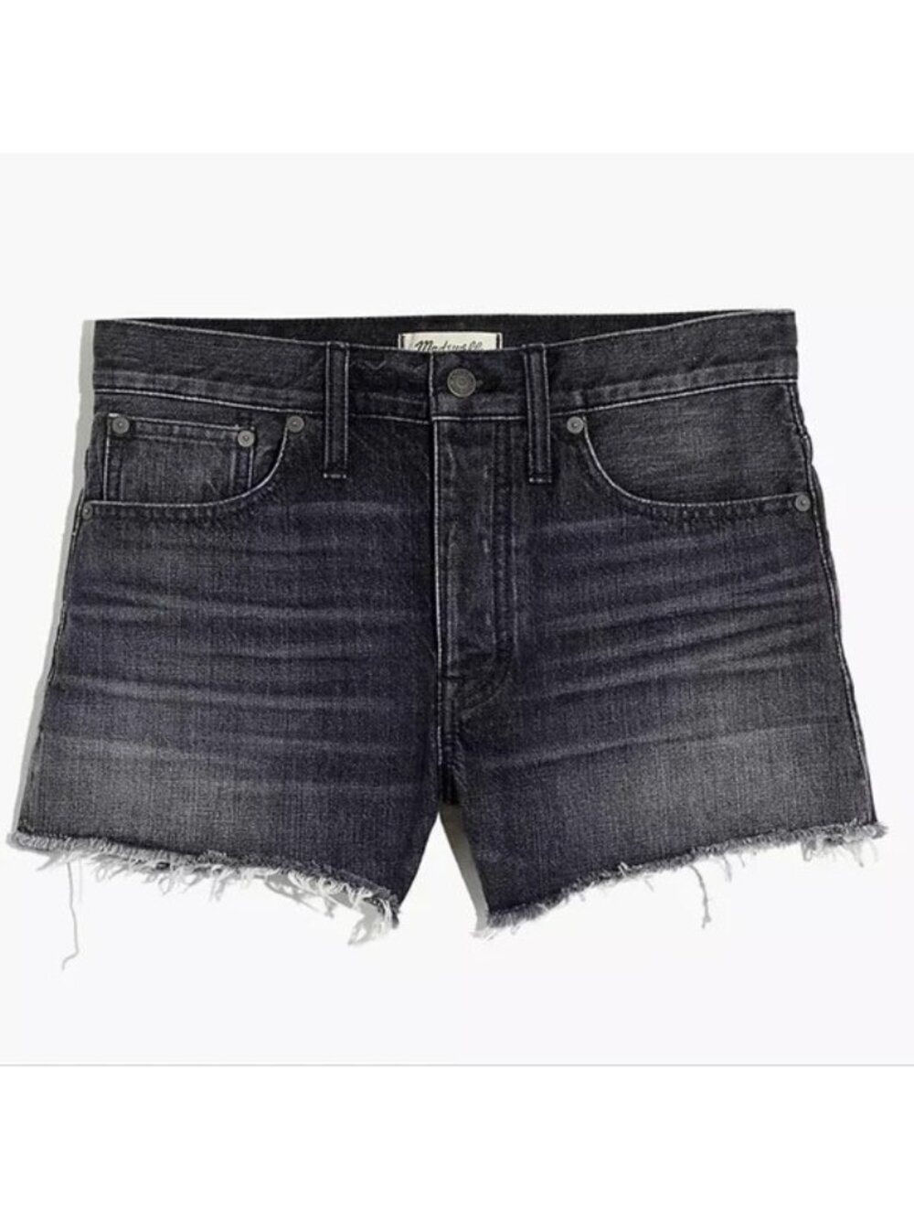 Madewell Black Relaxed Jean Shorts - Picture 2 of 6